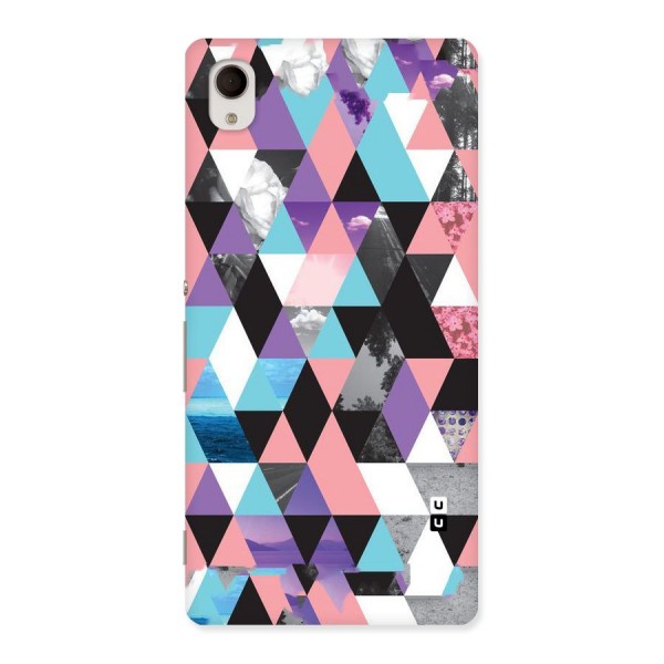 Abstract Splash Triangles Back Case for Sony Xperia M4