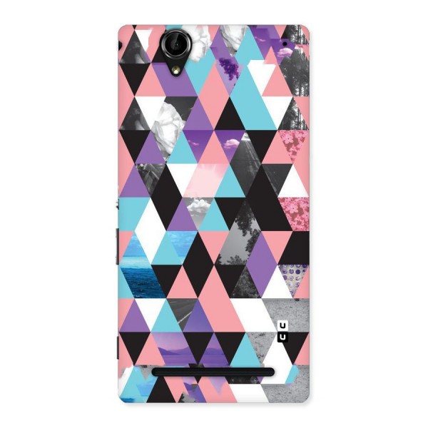 Abstract Splash Triangles Back Case for Sony Xperia T2
