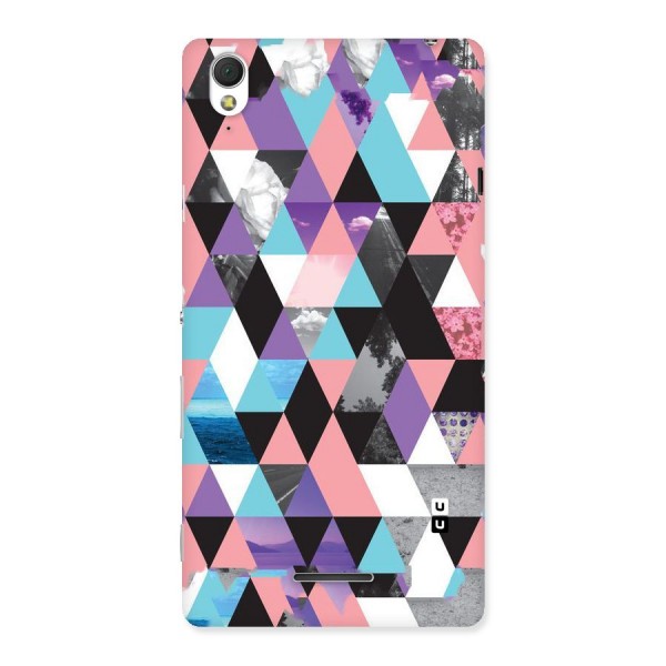 Abstract Splash Triangles Back Case for Sony Xperia T3