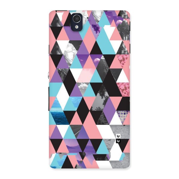 Abstract Splash Triangles Back Case for Sony Xperia Z