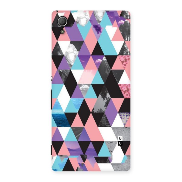 Abstract Splash Triangles Back Case for Xperia Z4