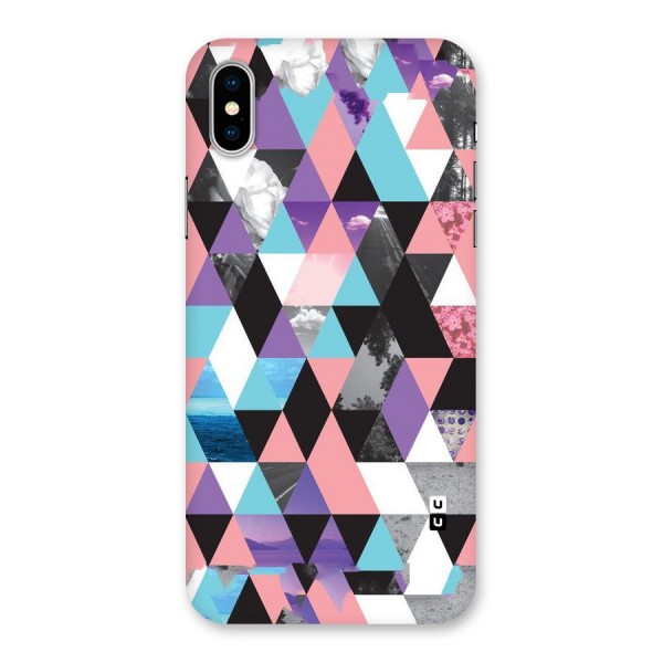 Abstract Splash Triangles Back Case for iPhone XS