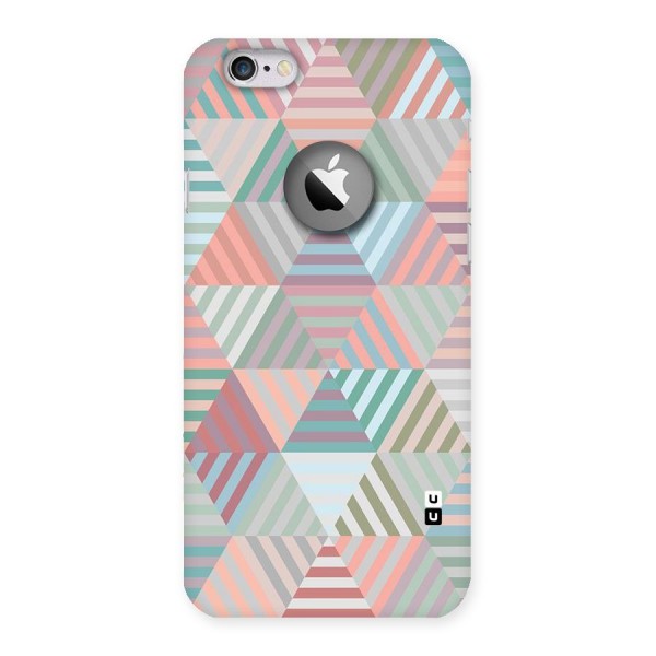 Abstract Triangle Lines Back Case for iPhone 6 Logo Cut
