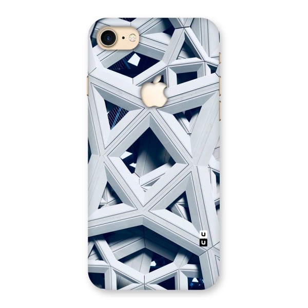 Abstract White Lines Back Case for iPhone 7 Apple Cut