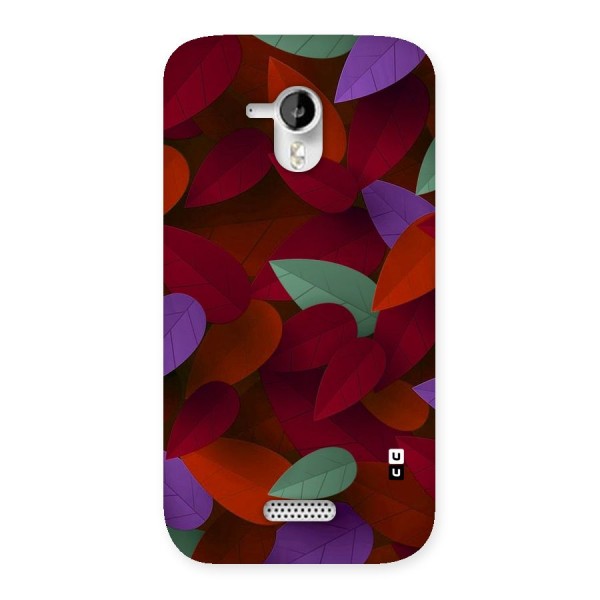 Aesthetic Colorful Leaves Back Case for Micromax Canvas HD A116