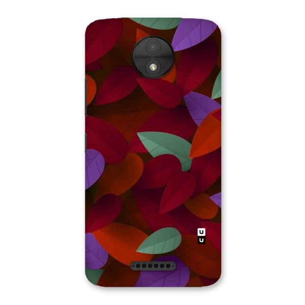 Aesthetic Colorful Leaves Back Case for Moto C