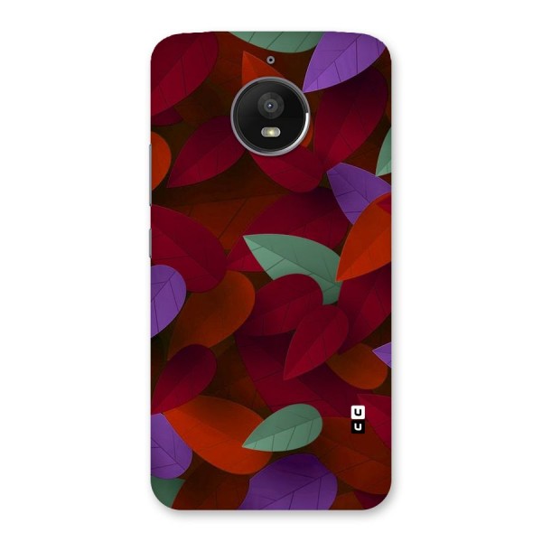 Aesthetic Colorful Leaves Back Case for Moto E4 Plus