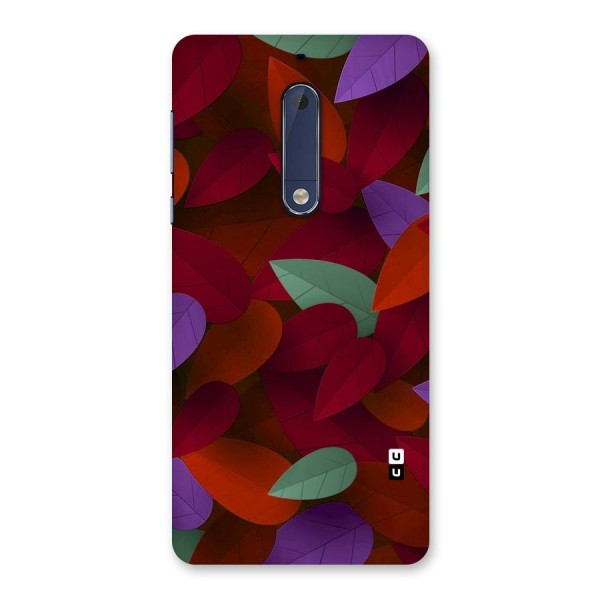 Aesthetic Colorful Leaves Back Case for Nokia 5