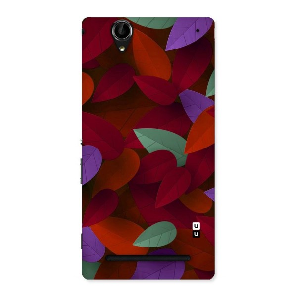 Aesthetic Colorful Leaves Back Case for Sony Xperia T2