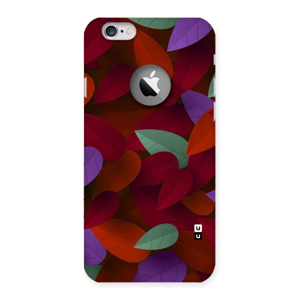 Aesthetic Colorful Leaves Back Case for iPhone 6 Logo Cut