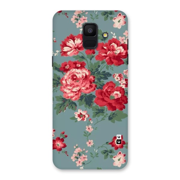 Aesthetic Floral Red Back Case for Galaxy A6 (2018)