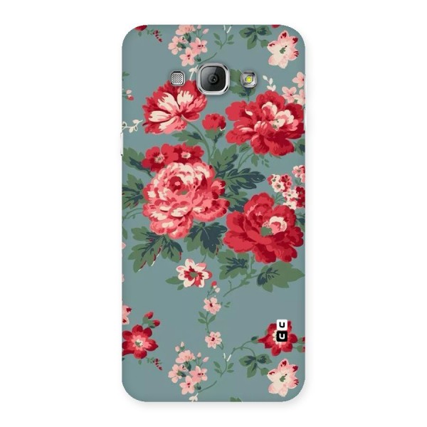 Aesthetic Floral Red Back Case for Galaxy A8
