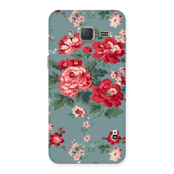 Aesthetic Floral Red Back Case for Galaxy J2