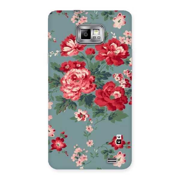 Aesthetic Floral Red Back Case for Galaxy S2