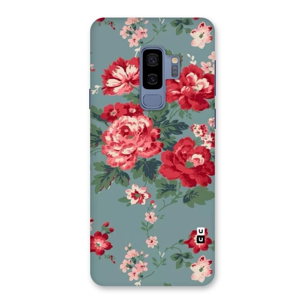 Aesthetic Floral Red Back Case for Galaxy S9 Plus