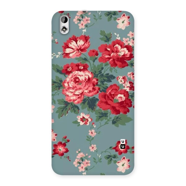 Aesthetic Floral Red Back Case for HTC Desire 816g