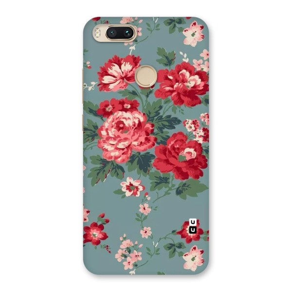 Aesthetic Floral Red Back Case for Mi A1