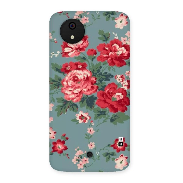 Aesthetic Floral Red Back Case for Micromax Canvas A1