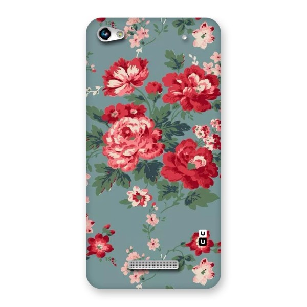 Aesthetic Floral Red Back Case for Micromax Hue 2