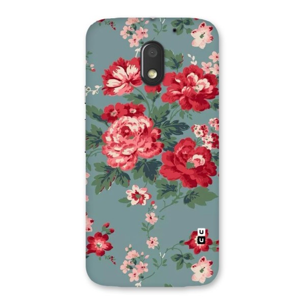 Aesthetic Floral Red Back Case for Moto E3 Power
