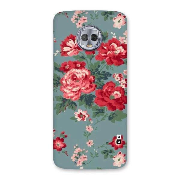 Aesthetic Floral Red Back Case for Moto G6