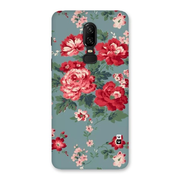 Aesthetic Floral Red Back Case for OnePlus 6