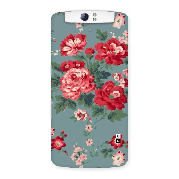 Aesthetic Floral Red Back Case for Oppo N1
