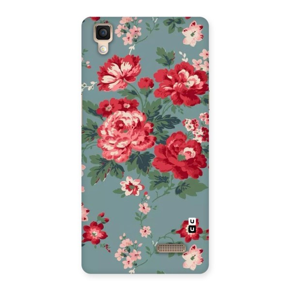 Aesthetic Floral Red Back Case for Oppo R7