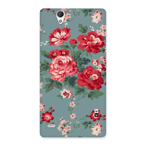 Aesthetic Floral Red Back Case for Sony Xperia C4