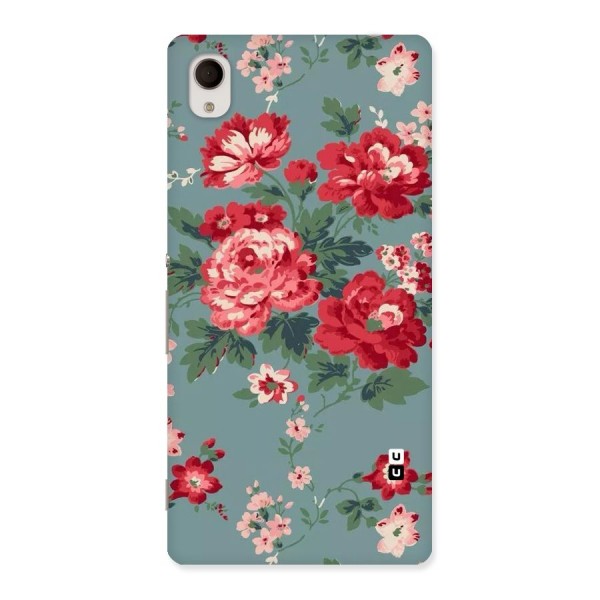 Aesthetic Floral Red Back Case for Sony Xperia M4