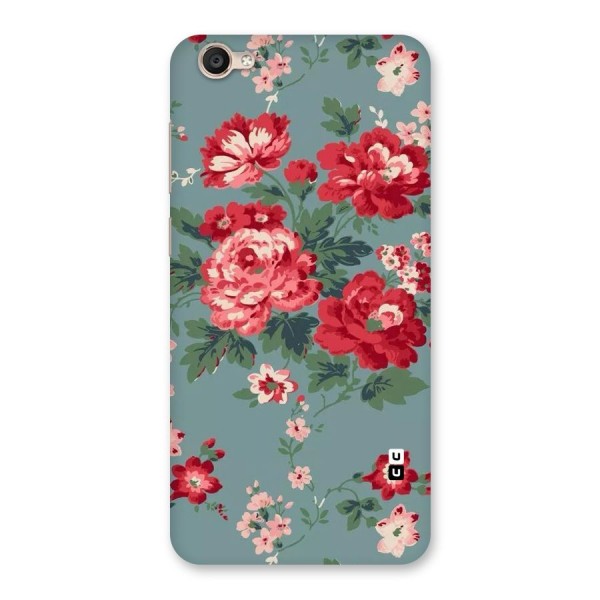 Aesthetic Floral Red Back Case for Vivo Y55