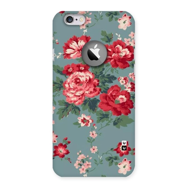 Aesthetic Floral Red Back Case for iPhone 6 Logo Cut