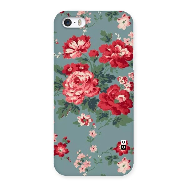 Aesthetic Floral Red Back Case for iPhone SE