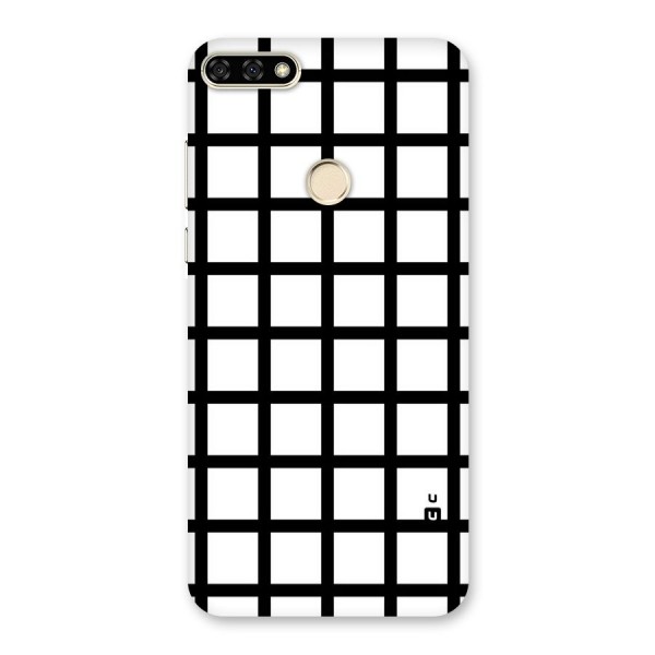 Aesthetic Grid Lines Back Case for Honor 7A
