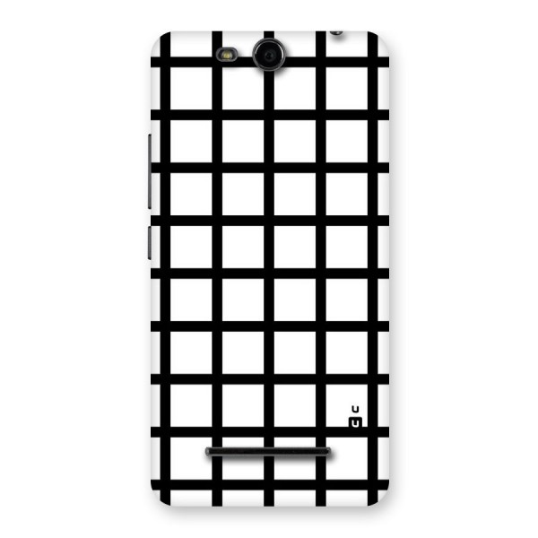 Aesthetic Grid Lines Back Case for Micromax Canvas Juice 3 Q392