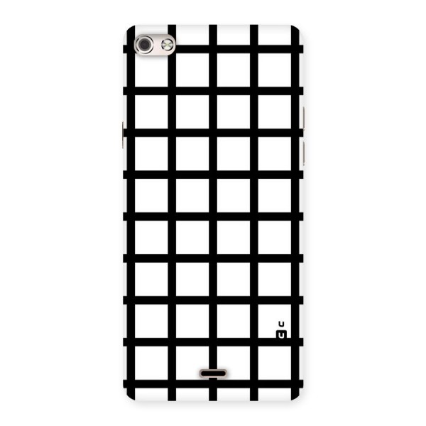 Aesthetic Grid Lines Back Case for Micromax Canvas Silver 5