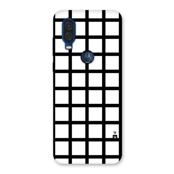 Aesthetic Grid Lines Back Case for Motorola One Vision