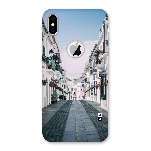 Aesthetic Street Back Case for iPhone X Logo Cut