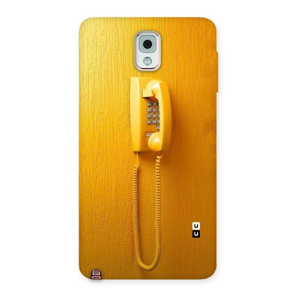 Aesthetic Yellow Telephone Back Case for Galaxy Note 3