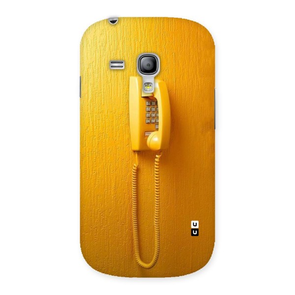Aesthetic Yellow Telephone Back Case for Galaxy S3 Mini