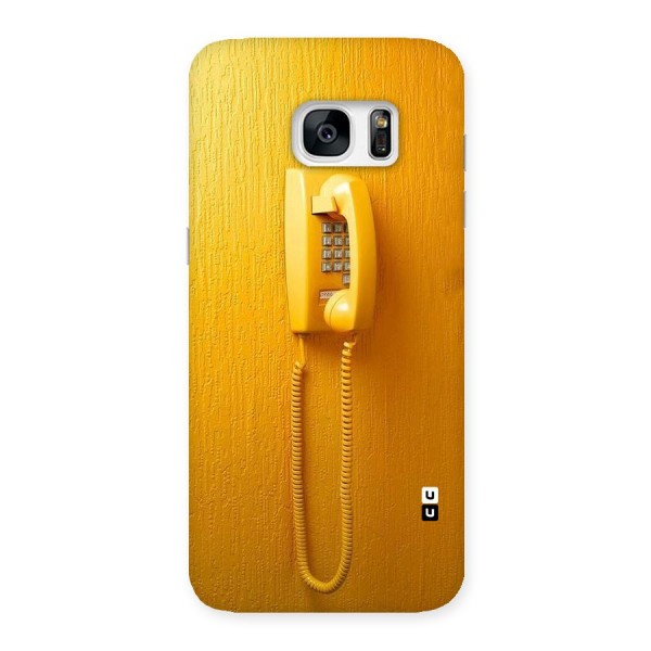 Aesthetic Yellow Telephone Back Case for Galaxy S7 Edge