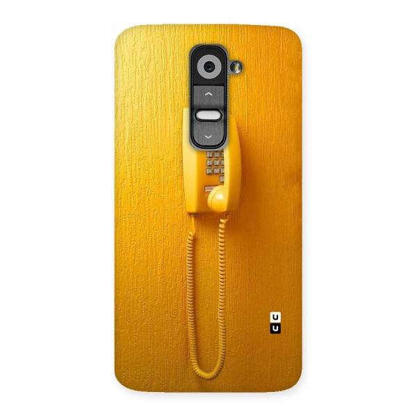 Aesthetic Yellow Telephone Back Case for LG G2