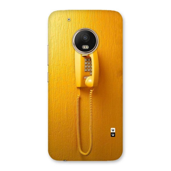 Aesthetic Yellow Telephone Back Case for Moto G5 Plus