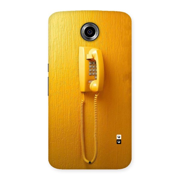 Aesthetic Yellow Telephone Back Case for Nexsus 6