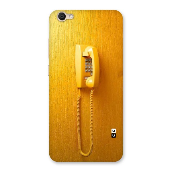 Aesthetic Yellow Telephone Back Case for Vivo V5