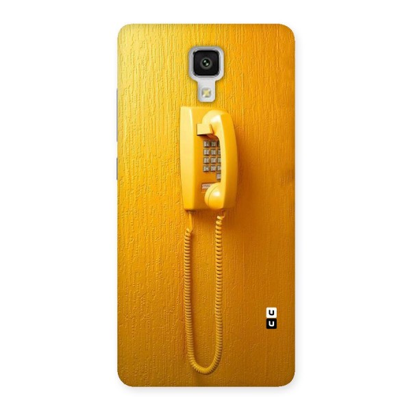 Aesthetic Yellow Telephone Back Case for Xiaomi Mi 4