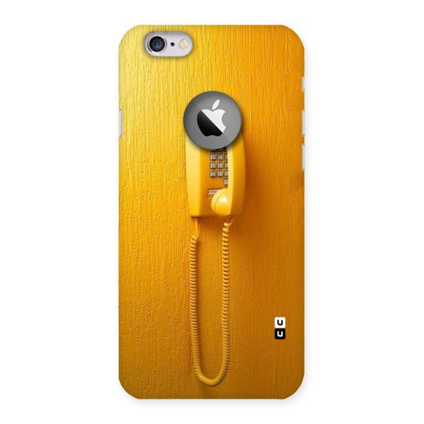 Aesthetic Yellow Telephone Back Case for iPhone 6 Logo Cut