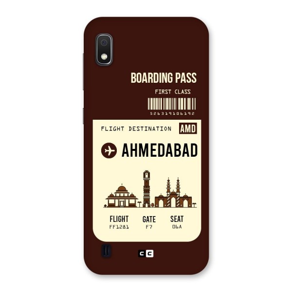 Ahmedabad Boarding Pass Back Case for Galaxy A10