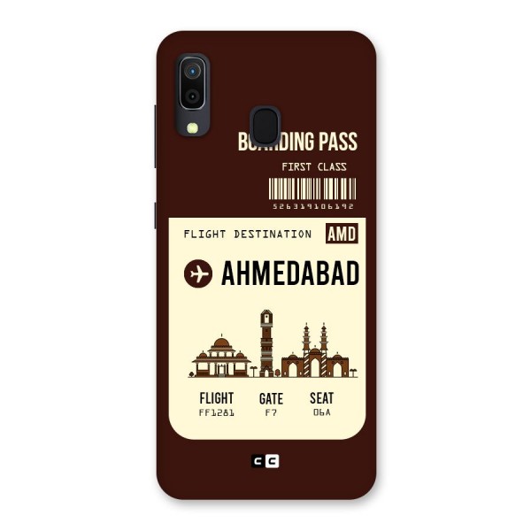 Ahmedabad Boarding Pass Back Case for Galaxy A20