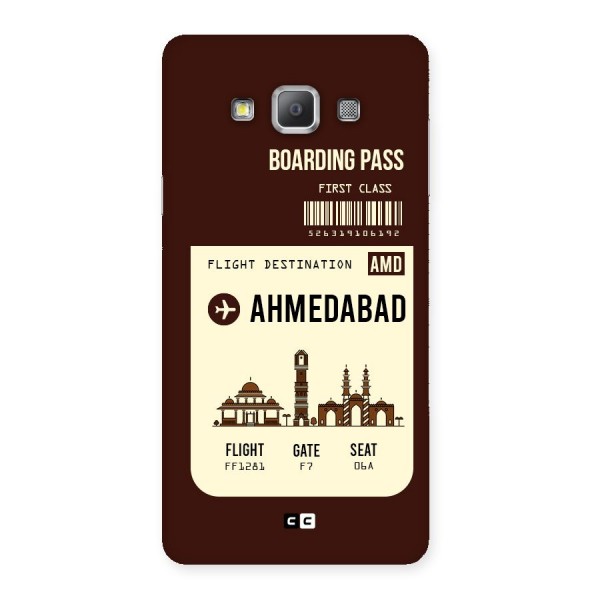 Ahmedabad Boarding Pass Back Case for Galaxy A7